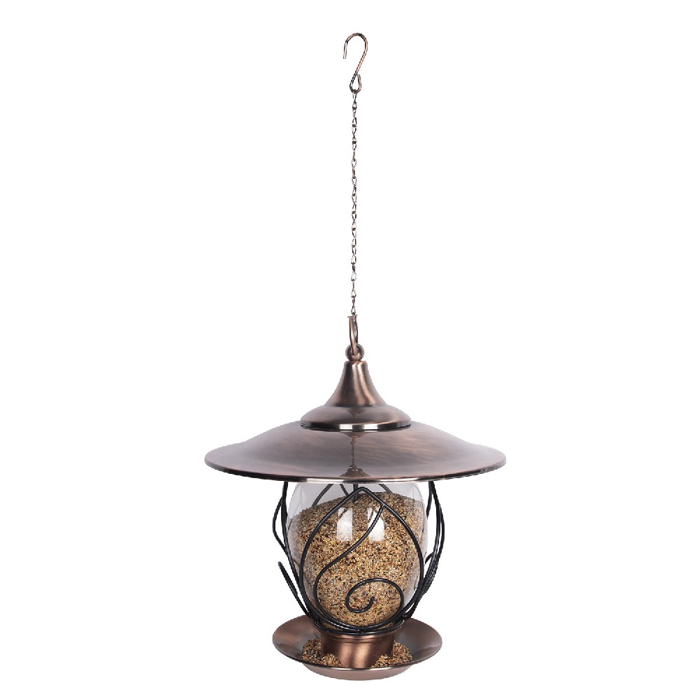 Stylish Indoor Bird Feeding Stations Wildlife Feeders with Intricate Metalwork Designs